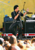 Adam Lambert performing on stage during Good Morning America at Rumsey Playfield Central Park on August 7th, 2009 in New York City