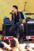 Adam Lambert performing on stage during Good Morning America at Rumsey Playfield Central Park on August 7th, 2009 in New York City