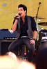 Adam Lambert performing on stage during Good Morning America at Rumsey Playfield Central Park on August 7th, 2009 in New York City