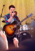 Kris Allen performing on stage during Good Morning America at Rumsey Playfield Central Park on August 7th, 2009 in New York City