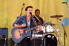 Kris Allen performing on stage during Good Morning America at Rumsey Playfield Central Park on August 7th, 2009 in New York City