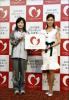 Noriko Sakai with Ai Fukuhara at the Japanese table tennis star during a news conference in Tokyo April 5th 2007 1