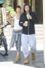 Alessandra Ambrosio picture drinking a starbucks smoothie with her fiance Jaime Mazur on the streets of Los Angeles on the 4th of July 2009 2