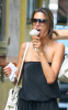 Alessandra Ambrosio spotted eating chocolate chip ice cream cone while out in New York City on August 10th 2009 6