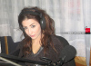 Darine Hadchiti inside the recording studio