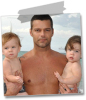 Ricky Martin with his one year old baby twin boys Valentino and Matteo