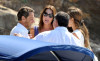 Carla Bruni First lady of France and French President Nicolas Sarkozy welcome King Abdallah of Jordan and Queen Rania to the South of France on August 18th 2009 5