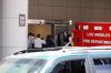 Michael Jackson arriving by ambulance at the UCLA Medical Center after suffering a fatal heart attack in Los Angeles on June 25th 2009