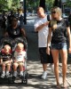 Kevin Federline with his two children Sean Preston Jayden James and his girlfriend Victoria Prince at the Central Park Zoo in New York on August 25th 2009 5