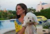 Lara Scandar picture with her puppy dog Pixy 2