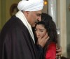 Jamal Sleiman picture from the Egyptian Ramadan series Afrah Iblis as hammam bin raslan hugging Dahab played by young actress ayten amer