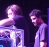 jesus Luz at the DJ booth on stage during the Madonna's concert in Tel Aviv on September 2nd 2009