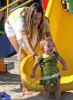 Alessandra Ambrosio plays in the park with her daughter Anja Louise Ambrosio Mazur in Malibu Los Angeles on August 30th 2009 2