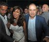 Najwa Karam recent concert picture wearing a white strapless dress in August 2009 2