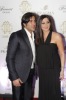 Elissa photo with Lebanese singer Wael Kfoury wearing a black dress on the red carpet 2