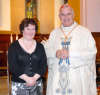 Susan Boyle photo with Cardinal OBrien after mass in his private chapel at St Bennet Edinburgh