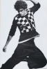 Brazilian model Marlon Teixeira photo from the GQ magazine issue of Japan october 2009 wearing a checkered black and white woolen mini jacket