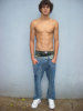 Brazilian model Marlon Teixeira standing topless