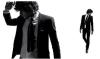 Brazilian model Marlon Teixeira pictures from Dior Homme spring summer 2009 advertising campaign in a black suit