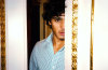 Marlon Teixeira photo shoot for Sergio K menswear campaign of fall and winter of 2009 in a blue shirt