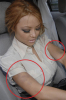 Tila Tequila shows her bruised arms to the Paparazzis as she was leaving a Beverly Hills hotel on September 10th 2009