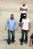 Jesus Luz wearing a white tshirt and a black cap as he visits Jerusalem archeologic center with Rabbi Berg Dean of the worldwide Kabbalah Centre on September 2nd 2009 3