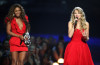 Taylor Swift speaks after Beyonce allows her to finish her speech that was cut short by Kanye West after Beyonce won Best Video of the Year during the 2009 MTV Video Music Awards 4