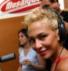 Salma Ghazali picture at a radio station during an interview