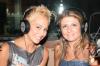 Salma Ghazali picture with lebanese radio hostess Desiree Bseibes during a live interview at the radio staion