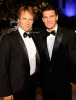 David Boreanaz and Stephen Moyer backstage during the 61st Primetime Emmy Awards