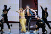 Karina Smirnoff and Maksim Chmerkovskiy perform onstage at the 61st Primetime Emmy Awards