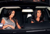 Kim Kardashian and Kourtney Kardashian arrive at the Viceroy Hotel in Santa Monica on September 27th 2009