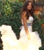 picture of the bride Khloe Kardashian wearing her wedding dress designed by Vera Wang