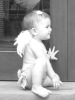 Alessandra Ambrosio picture of her daughter Anja wearing two tiny cute angel wings