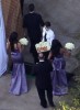 Kim Kardashian spotted at the wedding receptiopn of her sister Khloe wearing a backless purple dress as the bridesmaid at the brides residence in Beverly Hills on September 27th 2009 4