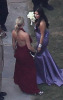 Kim Kardashian spotted at the wedding receptiopn of her sister Khloe wearing a backless purple dress as the bridesmaid at the brides residence in Beverly Hills on September 27th 2009 10