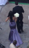 Kim Kardashian spotted at the wedding receptiopn of her sister Khloe wearing a backless purple dress as the bridesmaid at the brides residence in Beverly Hills on September 27th 2009 8