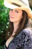 Katie Featherston photo wearing a cowboy hat