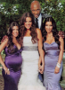 Khloe Kardashian and Lamar Odom photo during their wedding with the bridemaids Kim and Kourtney Kardashian