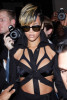 Rihanna arrives at the Jean Paul Gaultier Pret a Porter fashion show on October 3rd 2009 in France 3