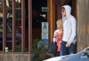 Ashley Tisdale spotted with her boyfriend Scott Speer as they arrive at Mos restaurant in Burbank on October 8th 2009 4