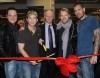 Stephen Gately with Mikey Graham Ronan Keating and Shane Lynch of Boyzone for the launch of new store Plus and Minors on Thomas Street on May 1st 2008 in Dublin Ireland 1