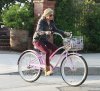 Ashley Tisdale spotted riding her new pink bicycle on the streets of Toluca Lake on October 6th 2009 1