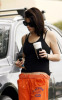 Ashley Greene was spotted getting out of her car with a paper coffee cup in Los Angeles on October 12th 2009 2