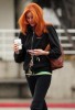 Marcia Cross spotted leaving a hairdresser holding a paper starbucks coffee cup in Santa Monica California on October 13th 2009 5