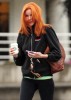 Marcia Cross spotted leaving a hairdresser holding a paper starbucks coffee cup in Santa Monica California on October 13th 2009 1