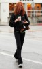 Marcia Cross spotted leaving a hairdresser holding a paper starbucks coffee cup in Santa Monica California on October 13th 2009 8