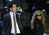 Gabe Saporta of Cobra Starship and Paulina Rubio perform at the MTV 2009 Latin America Awards