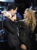 Gabe Saporta of Cobra Starship and Paulina Rubio perform at the MTV 2009 Latin America Awards