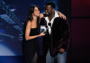 Sofia Vergara and 50 Cent present the Artista Del Ano award at the MTV 2009 Latin America Awards